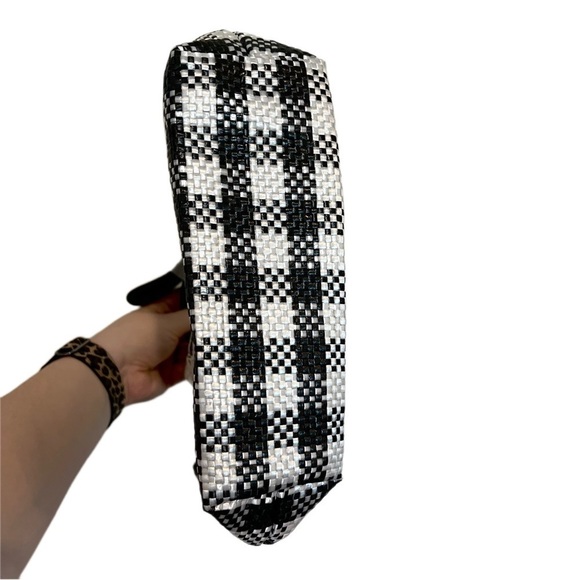 NWT Madewell Checkered Black / White The Small Beach Tote Bag - Picture 3 of 4
